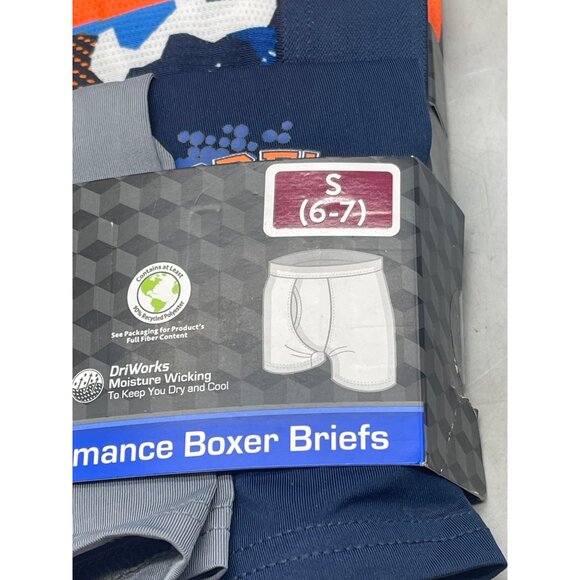 New Athletic Works Boys Boxer Briefs 5 Pair Underwear Polyester Blend S 6-7 READ - Picture 2 of 7